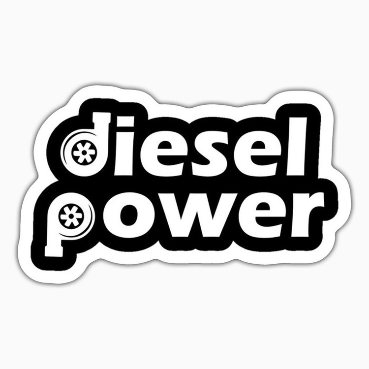 استیکر لپ تاپ و موبایل بووم طرح نوشته مدل Diesel Power کد ZX065