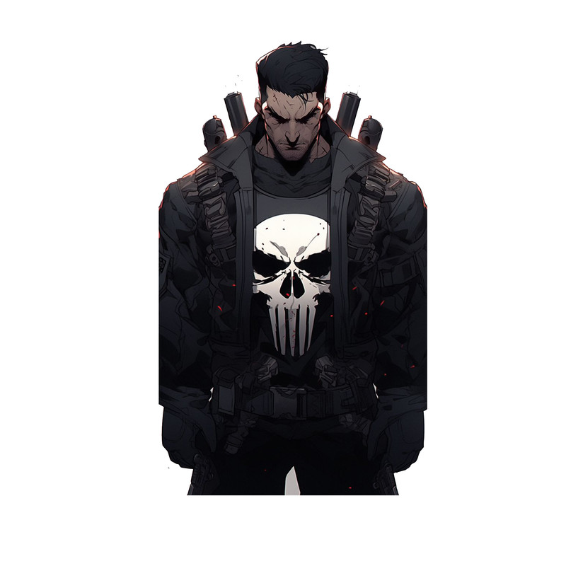 استیکر لپ تاپ و موبایل مدل سریال طرح پانیشر مارول مجازاتگر Punisher Marvel کد 3995