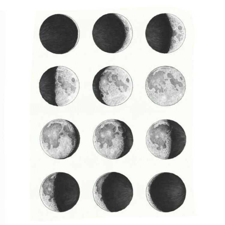 استیکر طرح moon مجموعه 12 عددی