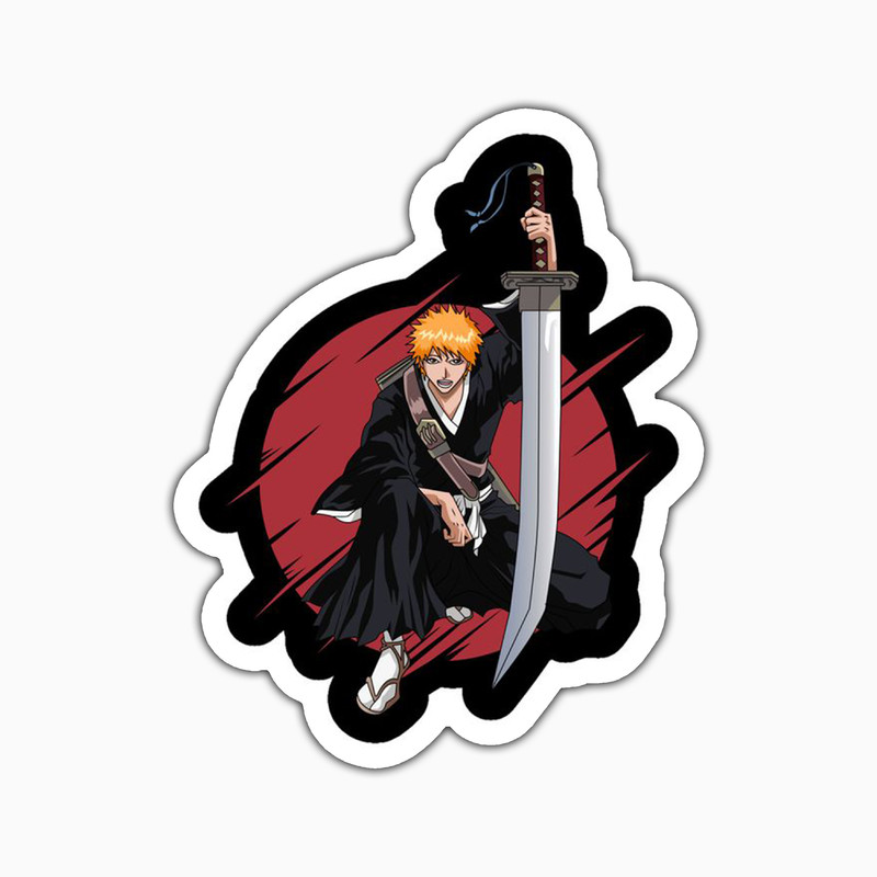 استیکر لپ تاپ و موبایل بووم طرح انیمه Bleach مدل Ichigo کد PS104