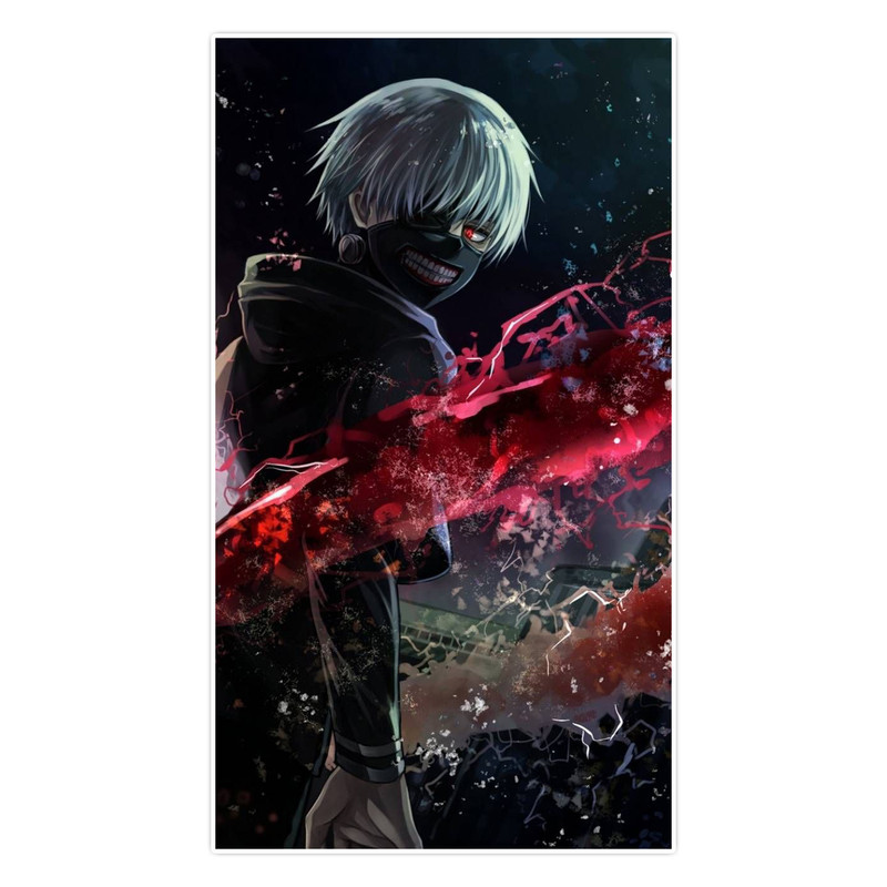 استیکر لپ تاپ و موبایل گوفی طرح انیمه توکیو غول مدل kaneki s1