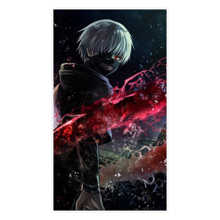 استیکر لپ تاپ و موبایل گوفی طرح انیمه توکیو غول مدل kaneki s1