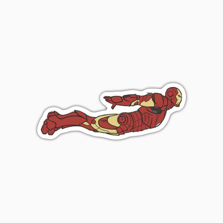 استیکر لپ تاپ و موبایل بووم طرح Marvel مدل Iron Man کد UV090