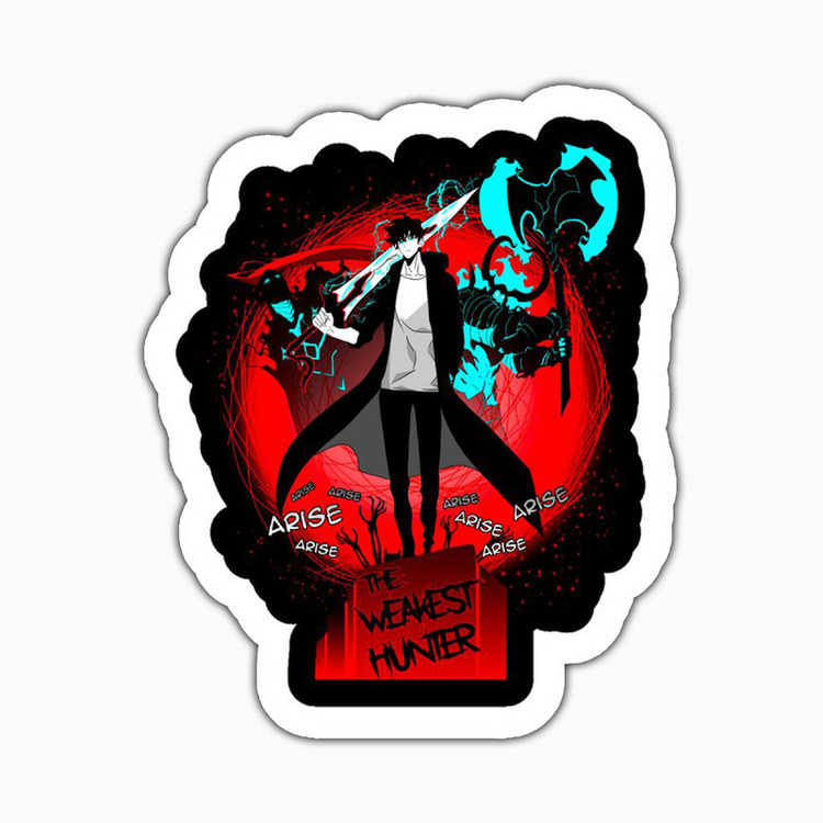 استیکر لپ تاپ و موبایل بووم طرح Anime Solo Leveling کد PS65