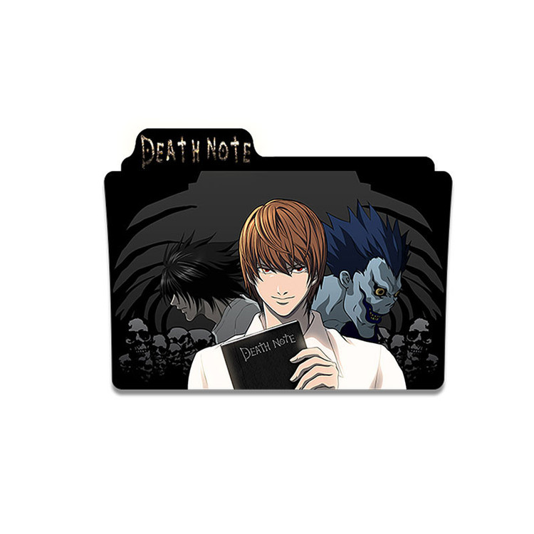 استیکر لپ تاپ بادکنک آبی طرح انیمه دفترچه مرگ مدل Light Yagami