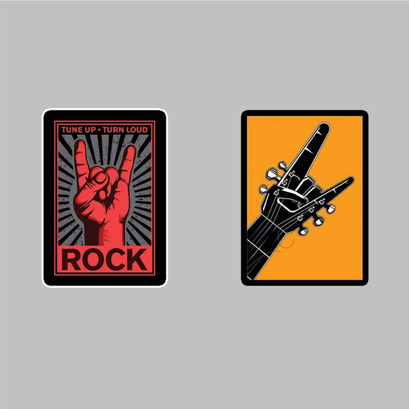استیکر لپ تاپ کارنیکا طرح راک مدل rock-2222166 مجموعه 2 عددی
