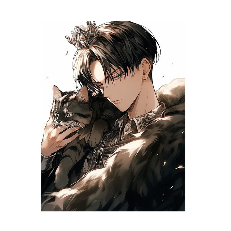 استیکر لپ تاپ و موبایل مدل انیمه طرح اتک ان تایتان لیوای آکرمن attack on titan Levi Ackermann کد 548