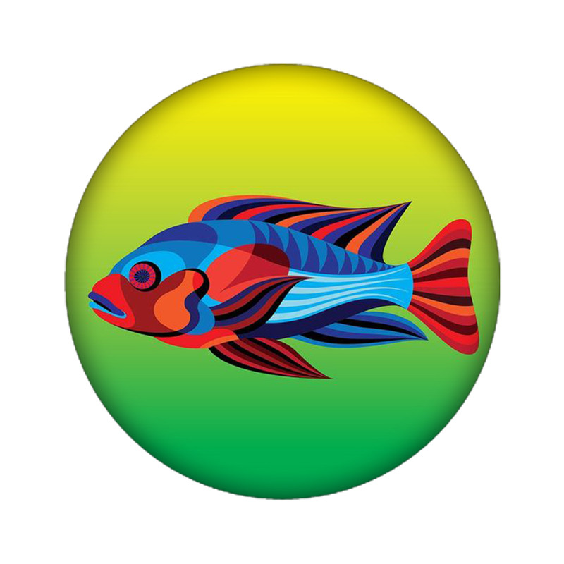 استیکر لپ تاپ طرح ماهی کد 3965