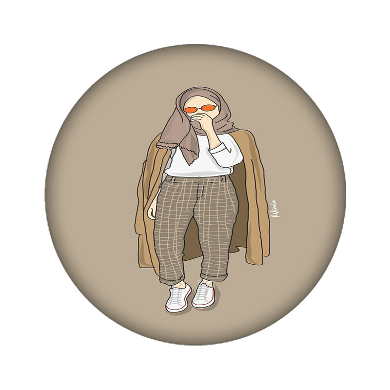 استیکر لپ تاپ طرح زن کد 4461