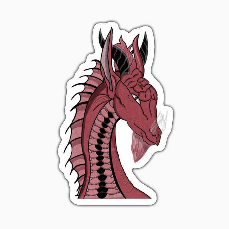 استیکر لپ تاپ و موبایل بووم طرح Red Dragon کد PS150
