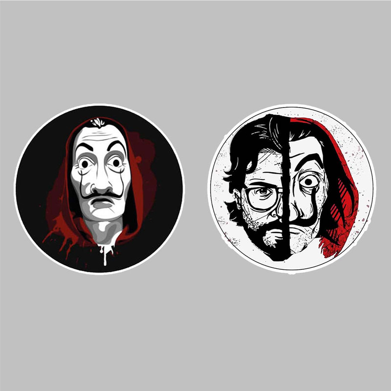 استیکر لپ تاپ کارنیکا طرح سرقت پول مدل money heist-2222037 مجموعه 2 عددی