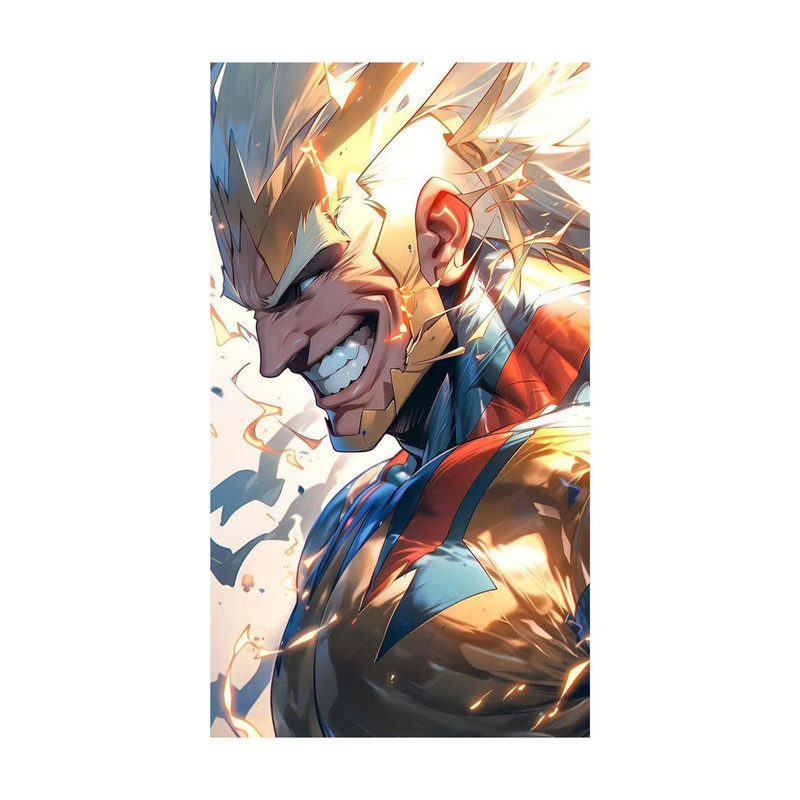 استیکر لپ تاپ و موبایل مدل انیمه طرح مدرسه قهرمانان من آلمایت توشینوری یاگی my hero academia All Might Toshinori Yagi کد 2427