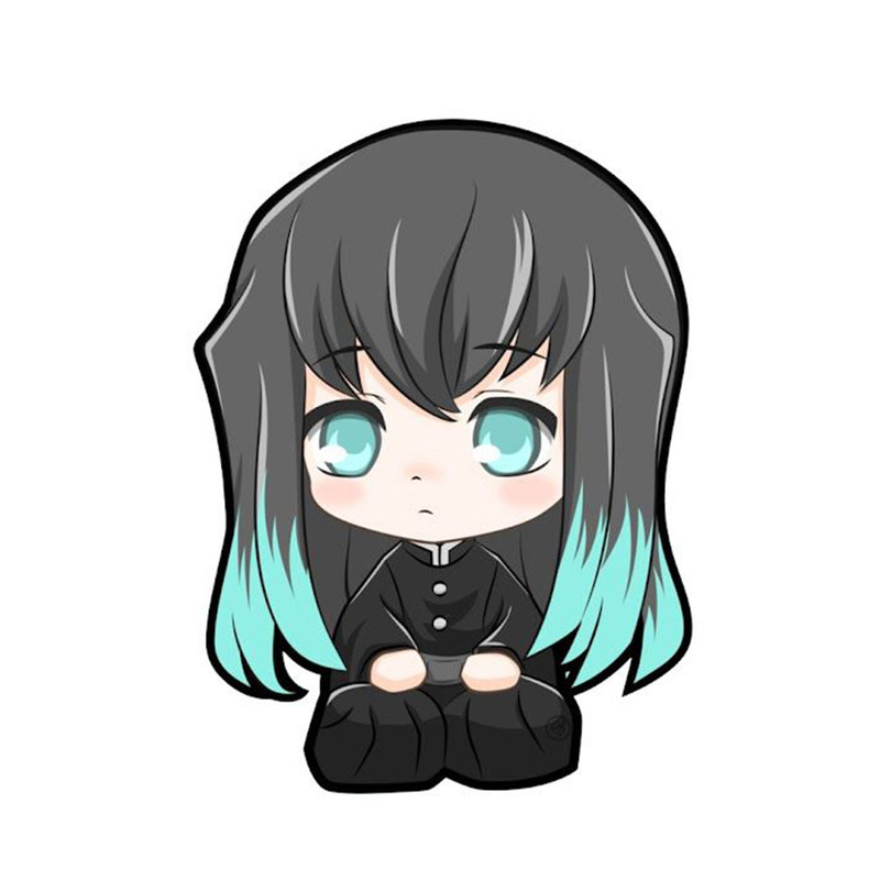 استیکر لپ تاپ و موبایل مدل انیمه طرح شیطان کش مویچیرو توکیتو demon slayer Muichiro Tokito کد 379