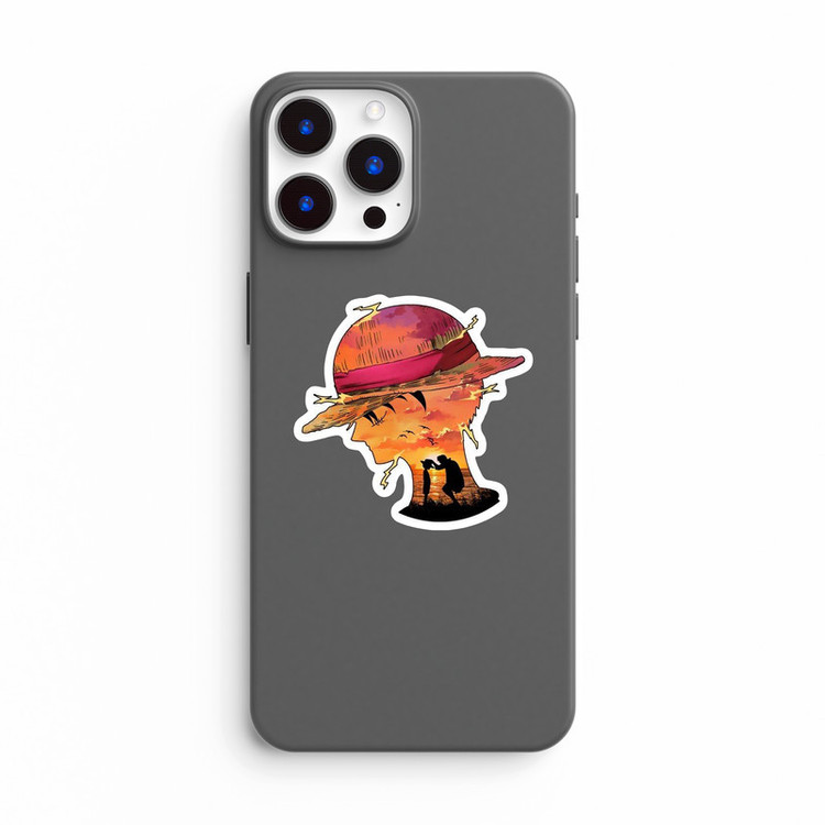 استیکر لپ تاپ و موبایل بووم طرح انیمه One Piece مدل Luffy کد BG32
