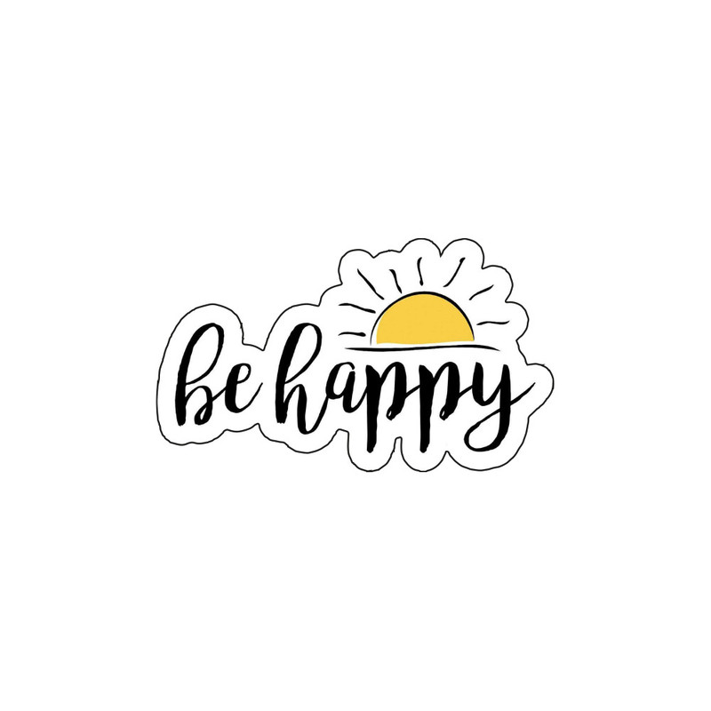 استیکر لپ تاپ گراسیپا طرح Be Happy کد 01