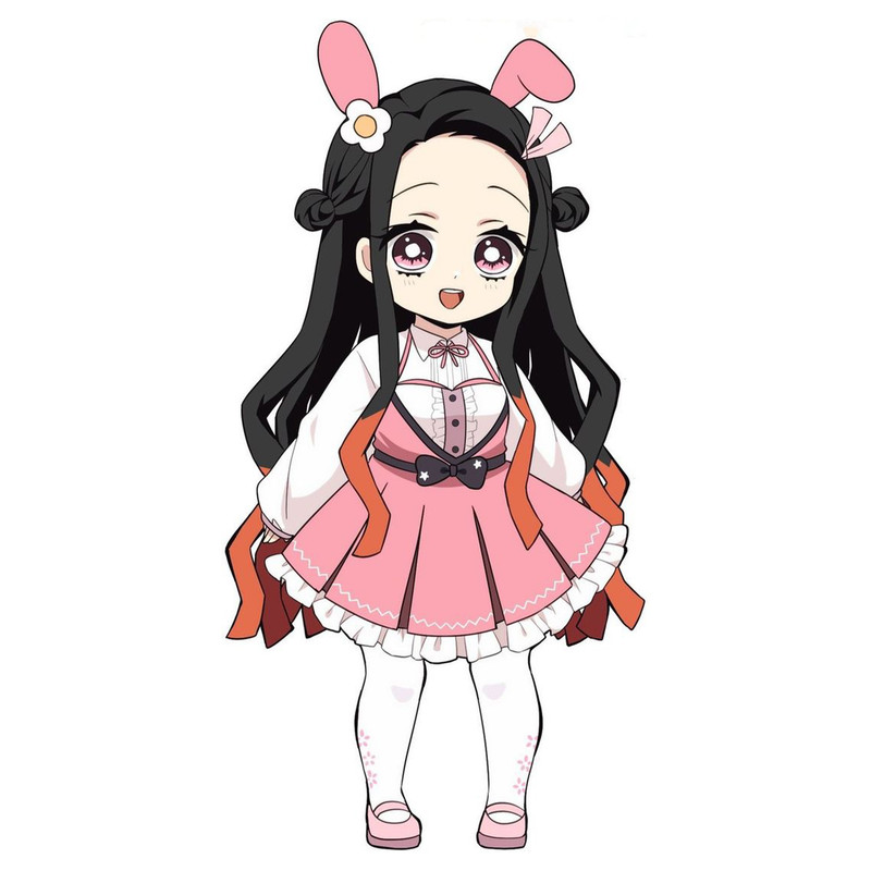 استیکر لپ تاپ و موبایل مدل انیمه طرح شیطان کش نزوکو کامادو demon slayer nezuko kamado کد 222