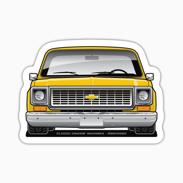 استیکر لپ تاپ و موبایل بووم طرح ماشین مدل Chevrolet 1973 کد UV058