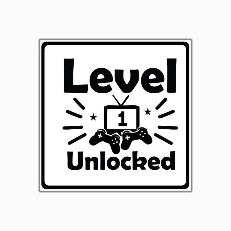 استیکر لپ تاپ و موبایل بووم طرح Gaming مدل Level1 کد KM47