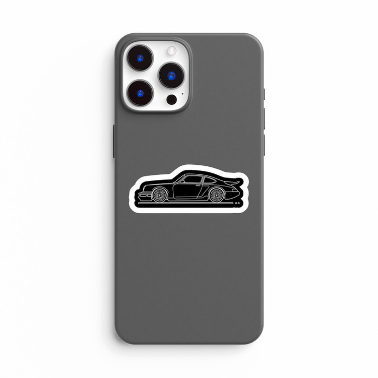 استیکر لپ تاپ و موبایل بووم طرح ماشین مدل Porsche Retro کد LA33