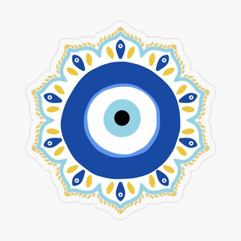 استیکر لپ تاپ طرح چشم و نظر کد 2655