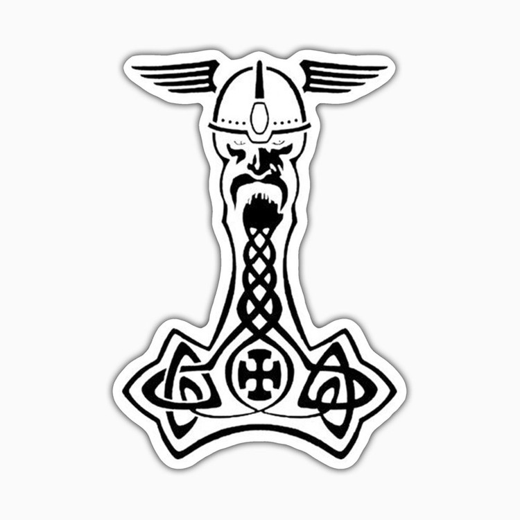 استیکر لپ تاپ و موبایل بووم طرح سریال Vikings مدل Emblem کد LB25