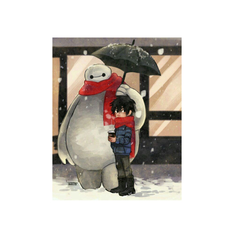 استیکر لپ تاپ و موبایل مدل انیمیشن طرح شش ابر قهرمان بیمکس Big Hero 6 Baymax کد 2710