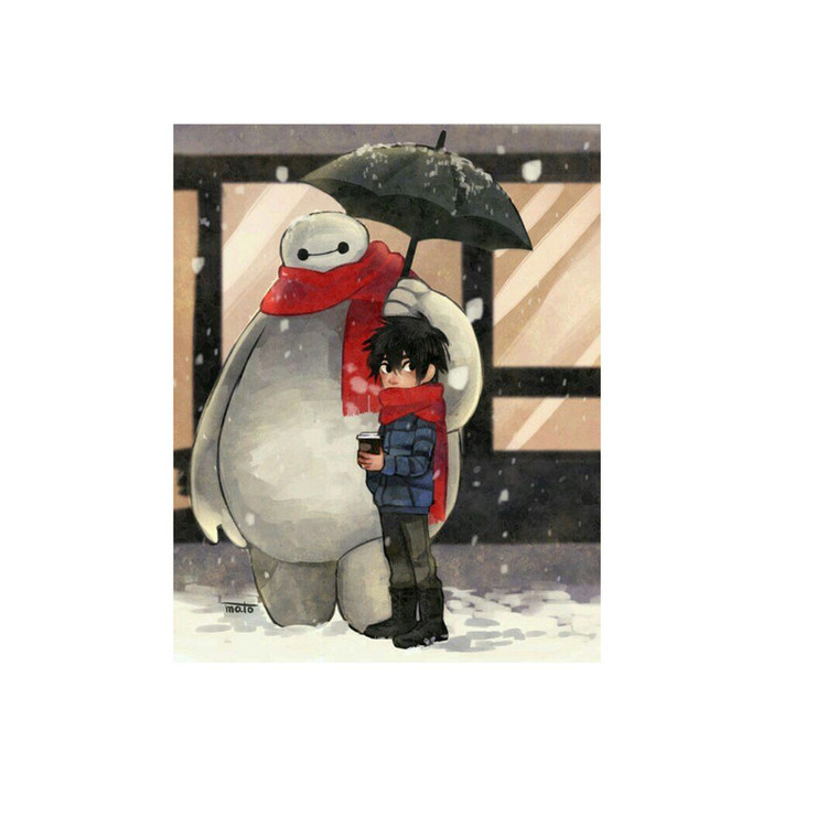استیکر لپ تاپ و موبایل مدل انیمیشن طرح شش ابر قهرمان بیمکس Big Hero 6 Baymax کد 2710