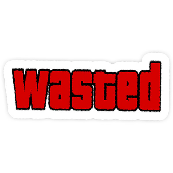 استیکر لپ تاپ و موبایل گوفی طرح بازی جی تی A مدل wasted کد 0032
