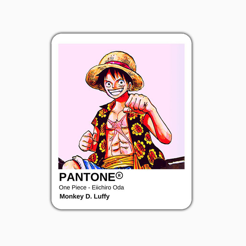استیکر لپ تاپ و موبایل بووم طرح لوفی مدل Pantone کد MD75