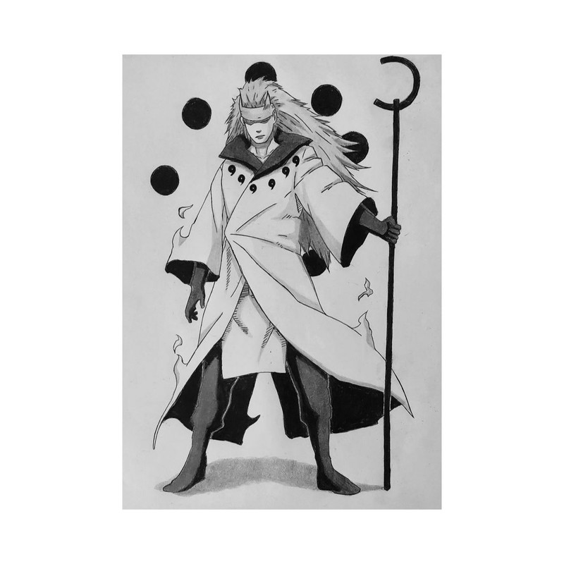 استیکر لپ تاپ و موبایل مدل انیمه طرح ناروتو مادارا اوچیها Naruto Madara Uchiha کد 6064