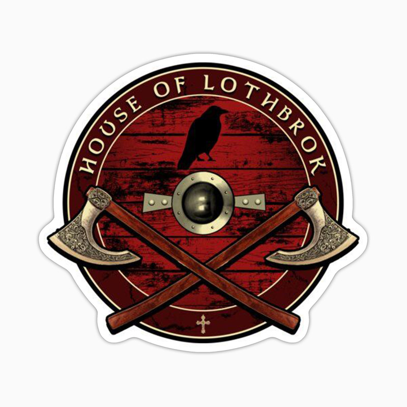 استیکر لپ تاپ و موبایل بووم طرح سریال Vikings مدل House Of Lothbrok کد LB80