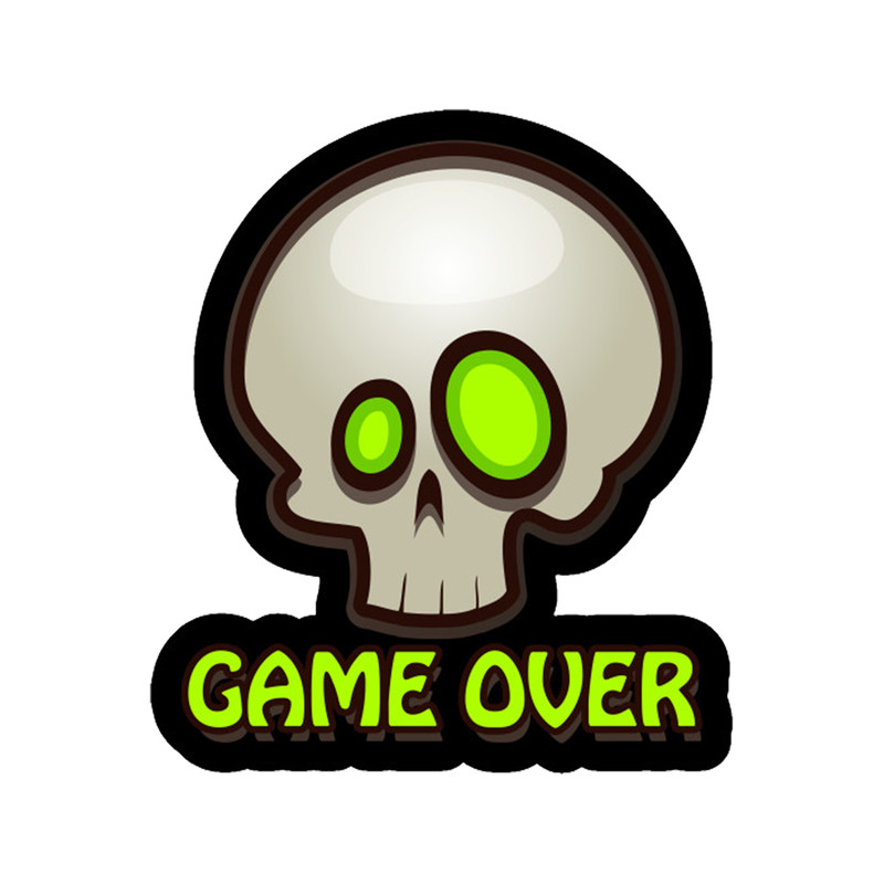 استیکر لپ تاپ طرح Game Over کد 436