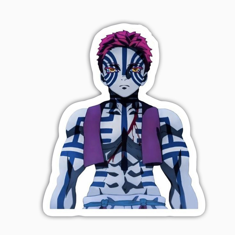 استیکر لپ تاپ و موبایل بووم طرح انیمه Demon Slayer مدل Akaza کد JD43