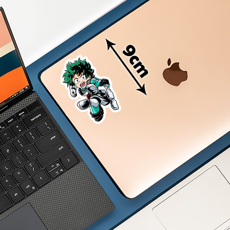 استیکر لپ تاپ پیکسل میکسل مدل انیمه My Hero Academia میدوریا مشت کد 01