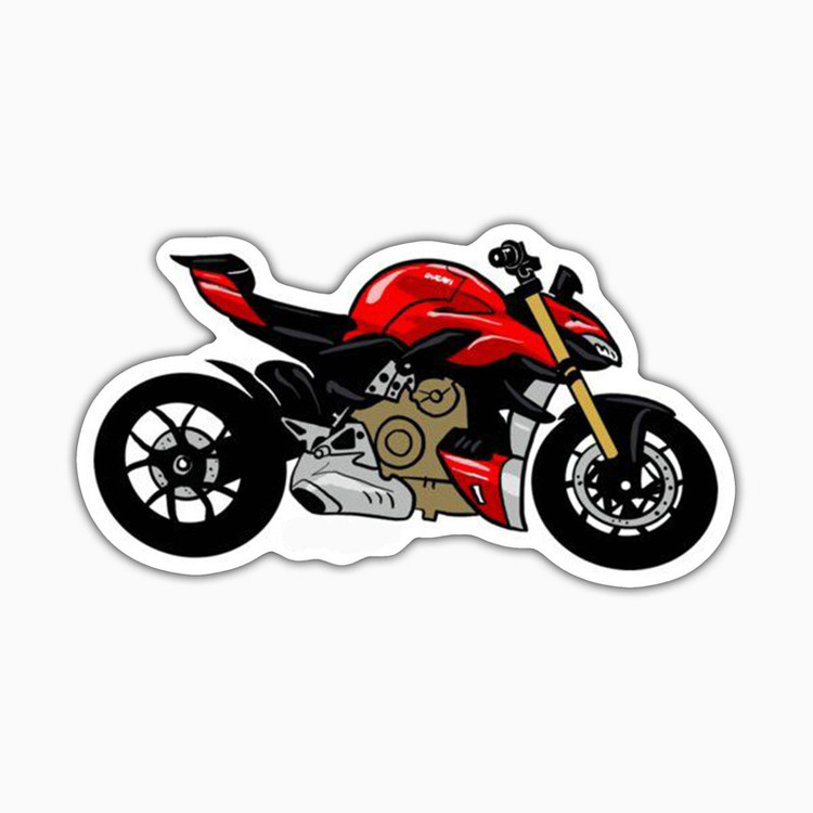 استیکر لپ تاپ و موبایل بووم طرح موتور مدل Ducati V4 کد ZX084