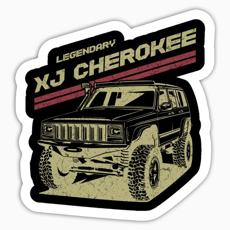 استیکر لپ تاپ بووم طرح ماشین مدل Jeep Cherokee کد JC02