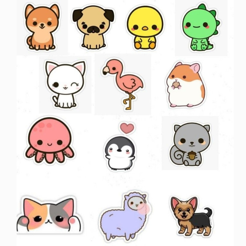 استیکر لپ تاپ طرح animal مجموعه 13 عددی