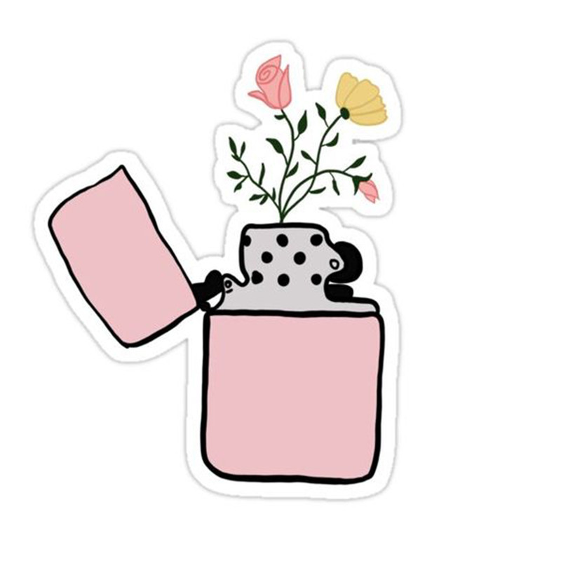 استیکر لپ تاپ طرح گل کد 2878