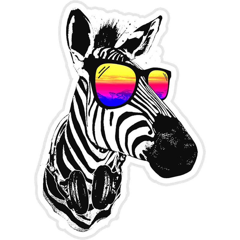استیکر لپ تاپ طرح Cool Zebra  کد ST370