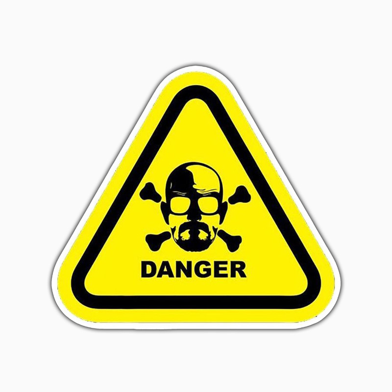 استیکر لپ تاپ و موبایل بووم طرح سریال Breaking Bad مدل Danger1 کد WR23