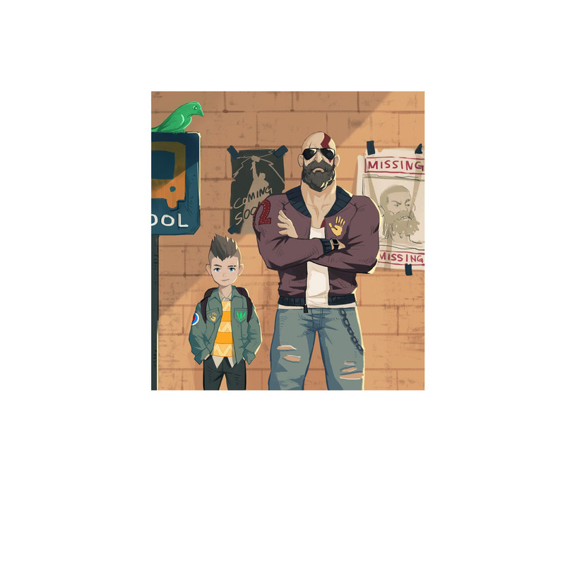 استیکر لپ تاپ و موبایل مدل بازی طرح خدای جنگ کریتوس god of war Kratos کد 2123