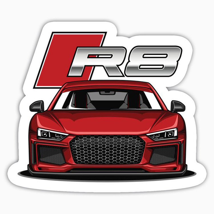 استیکر لپ تاپ و موبایل بووم طرح ماشین مدل Audi R8 کد KT10