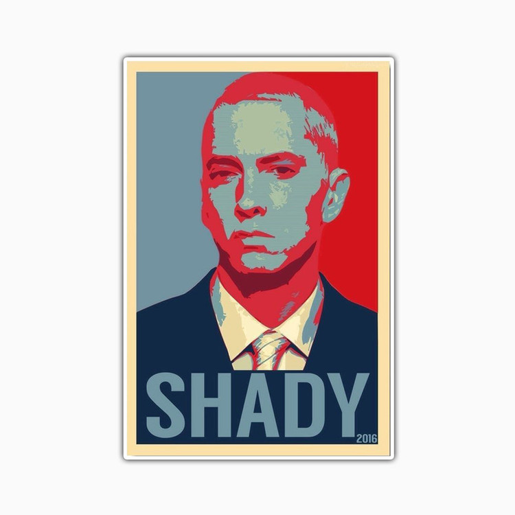 استیکر لپ تاپ و موبایل بووم طرح رپر معروف مدل Slim Shady کد TA31