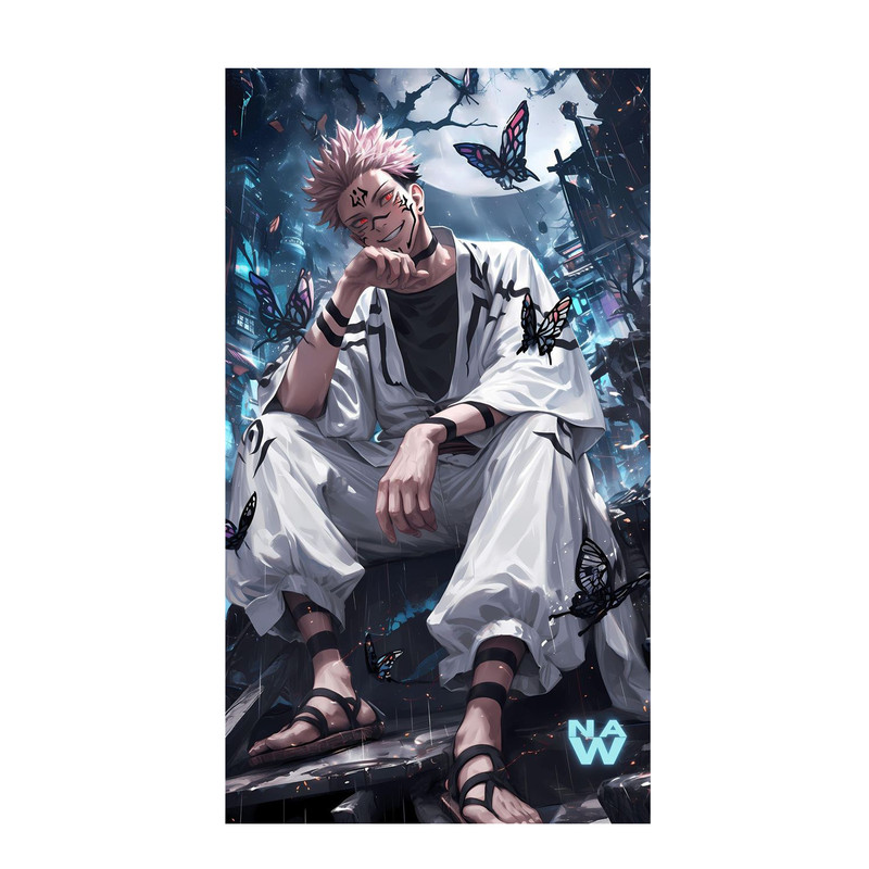 استیکر لپ تاپ و موبایل مدل انیمه طرح جوجوتسو کایسن ریومن سوکونا jujutsu kaisen ryomen sukuna کد 608