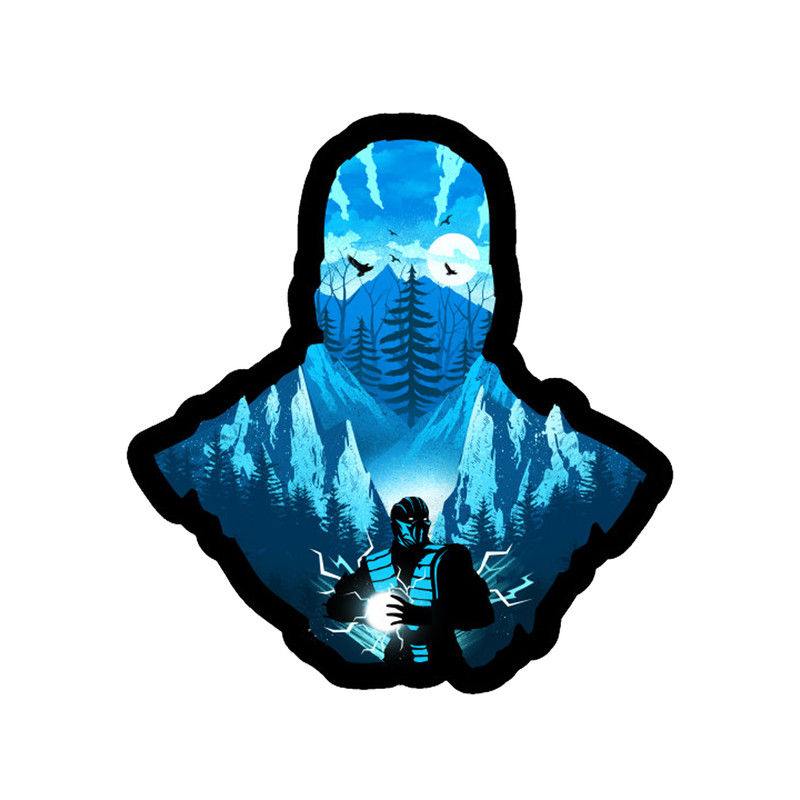 استیکر لپ تاپ طرح Sub Zero Mortal Combat کد STL1042
