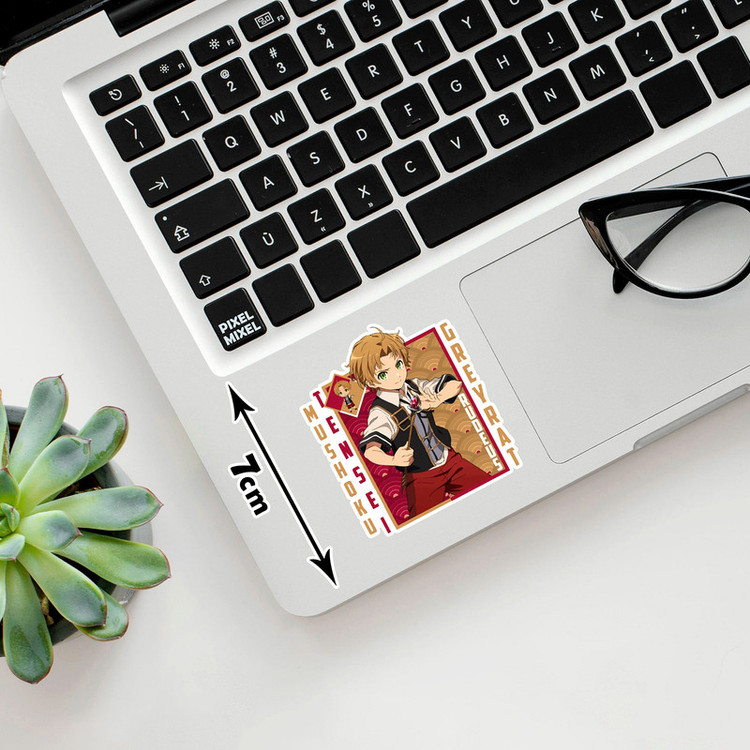 استیکر لپ تاپ پیکسل میکسل مدل انیمه تناسخ بیکار رودی کد 8