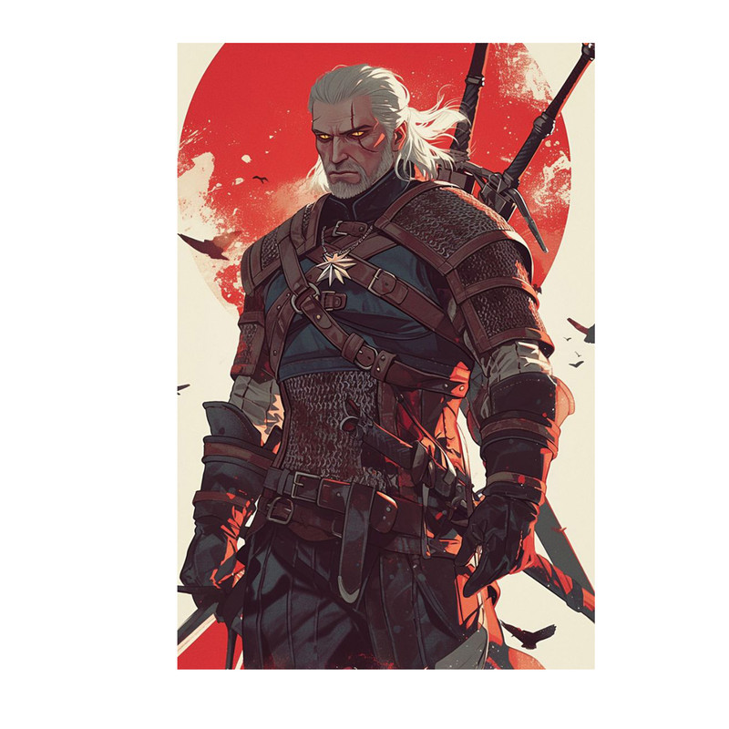 استیکر لپ تاپ و موبایل مدل بازی طرح ویچر Witcher کد 4159