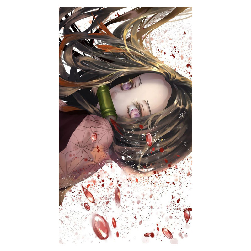 استیکر لپ تاپ و موبایل مدل انیمه طرح شیطان کش نزوکو کامادو demon slayer nezuko kamado کد 235