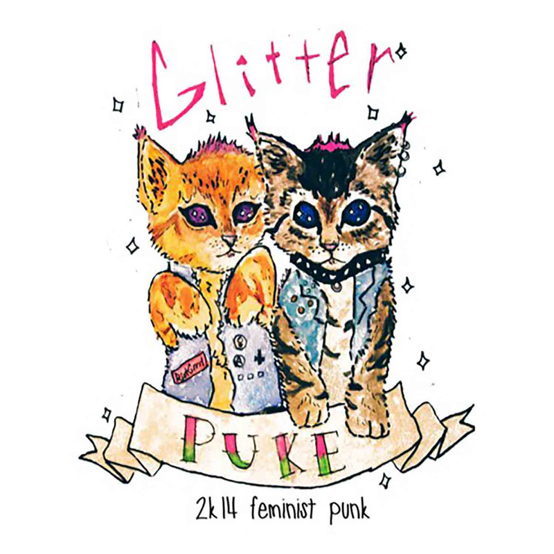 استیکر لپ تاپ طرح glitter puke کد ST763