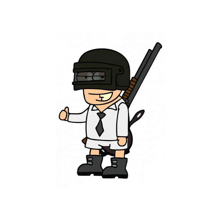 استیکر لپ تاپ و موبایل مدل بازی طرح pubg Player Unknwn's Battle Grounds کد 1891